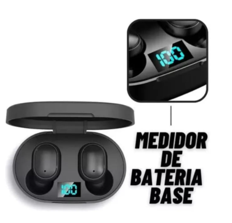 Dual LED Bluetooth 5.0 Ar Sem, Fone De Ouvido, Preto